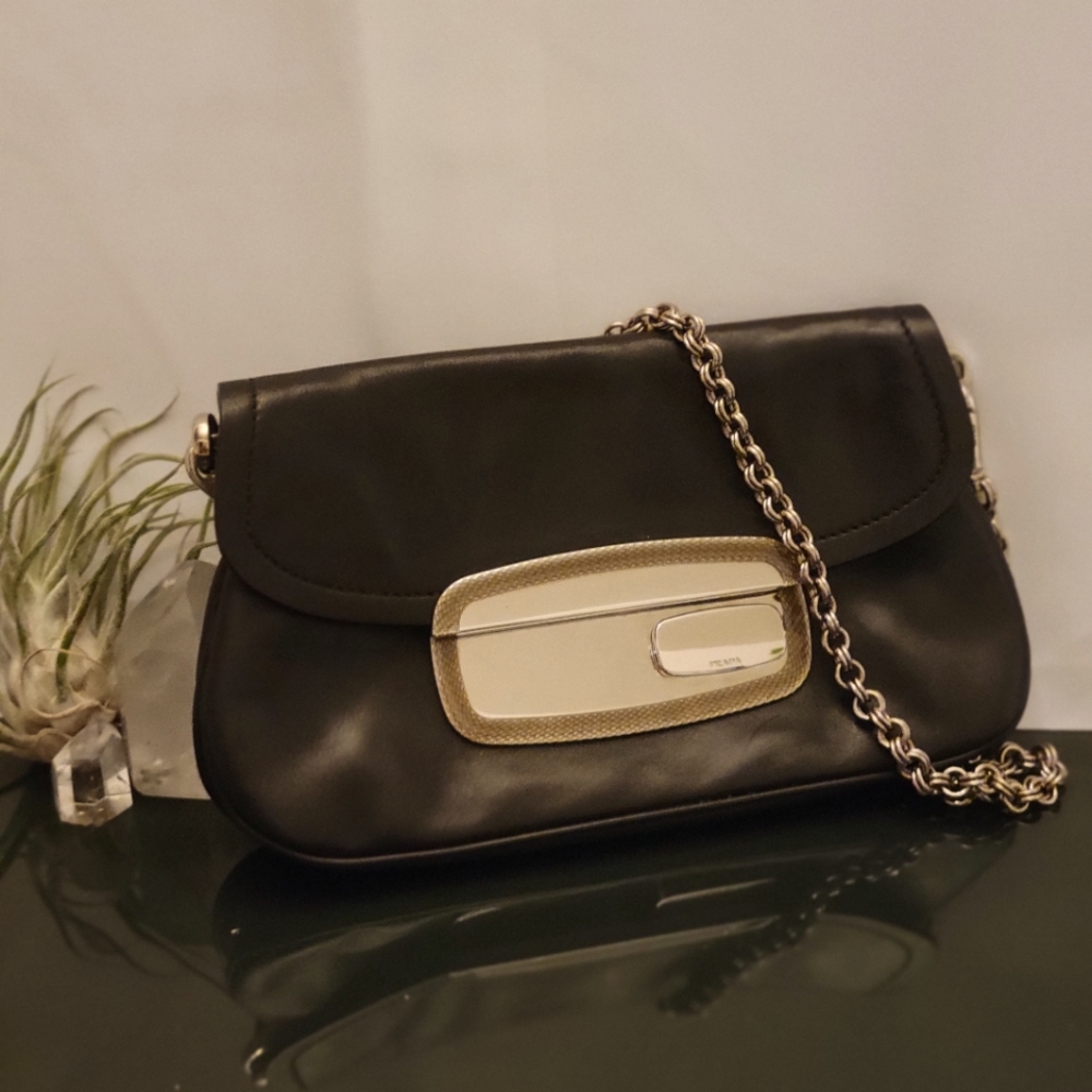 PRADA Calf Mirror Chained Clutch $500